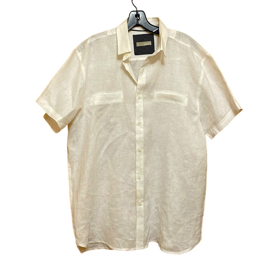 Bruno White Pure Linen Top. M